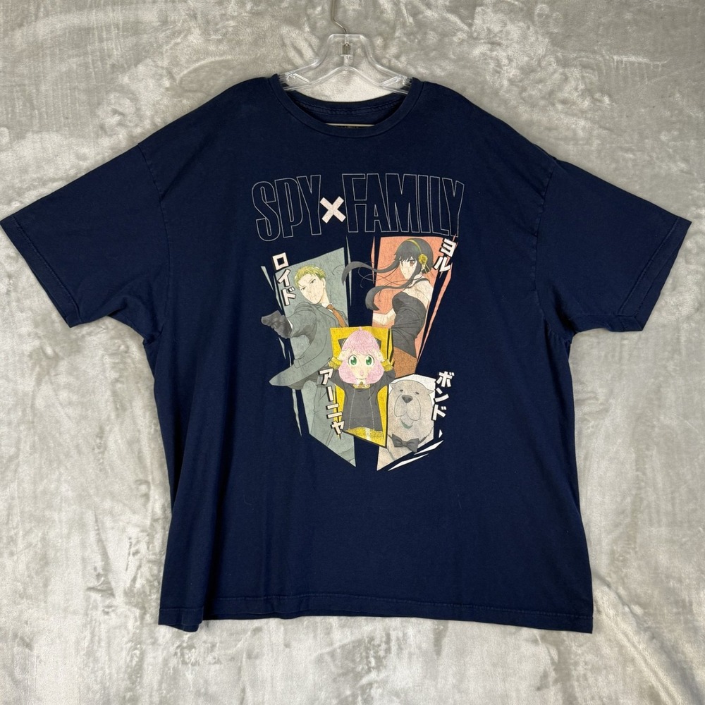 Spy x Family Anime Graphic‎ T Shirt Navy Blue Crunchyroll Toho 3XL